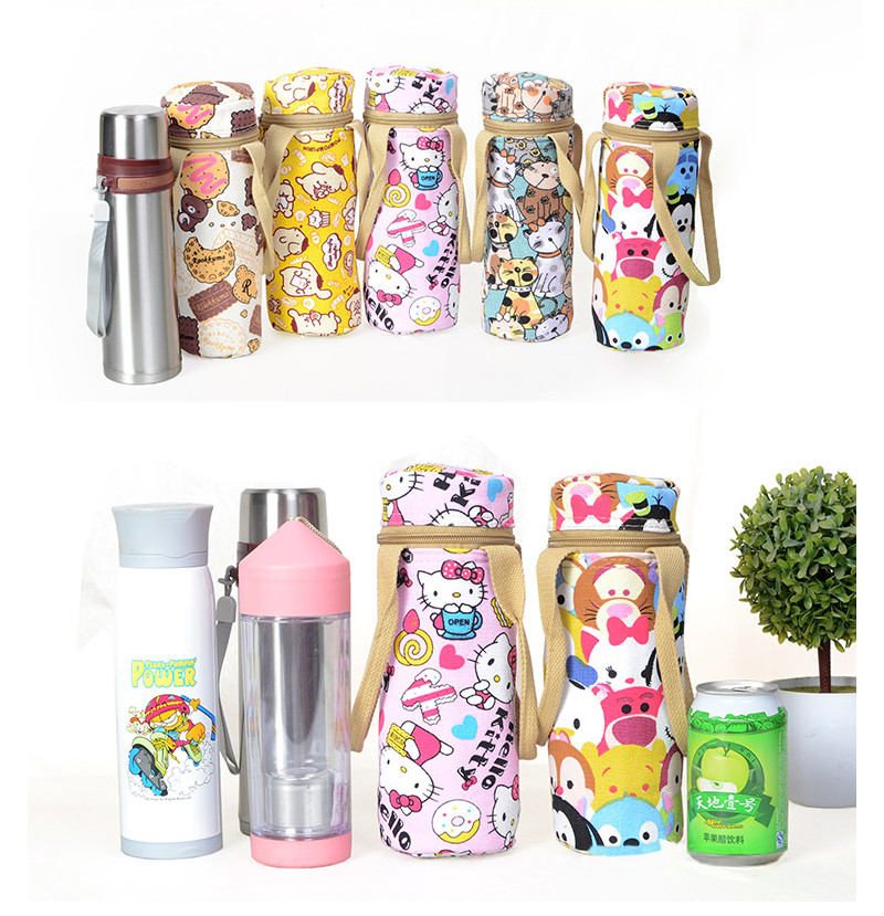 Cartoon Printed L8*H24cm Water Bottle Sleeve For Kids