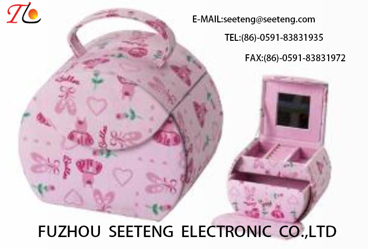 High end and elegant PU leather jewelry box for wholesale from manufacturer jewelry box with mirror box drawer