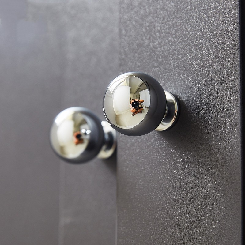 30mm Spherical Polished Furniture Handle Silver 30mm Drawer Handle