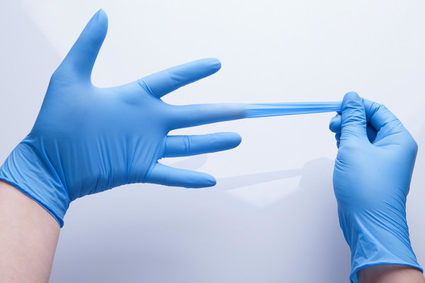 Food Contact Nitrile Powder Free Gloves Puncture - Resistant For Cleaning