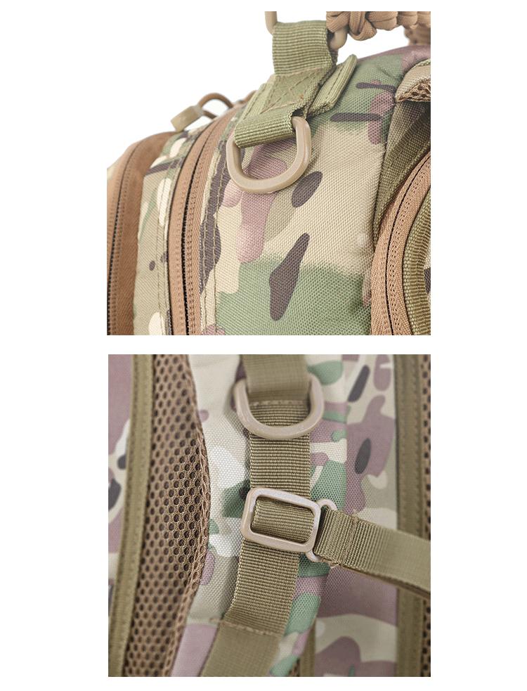 Multicolor Waterproof Backpack With Molle System For Unisex Outdoor Training And Hiking