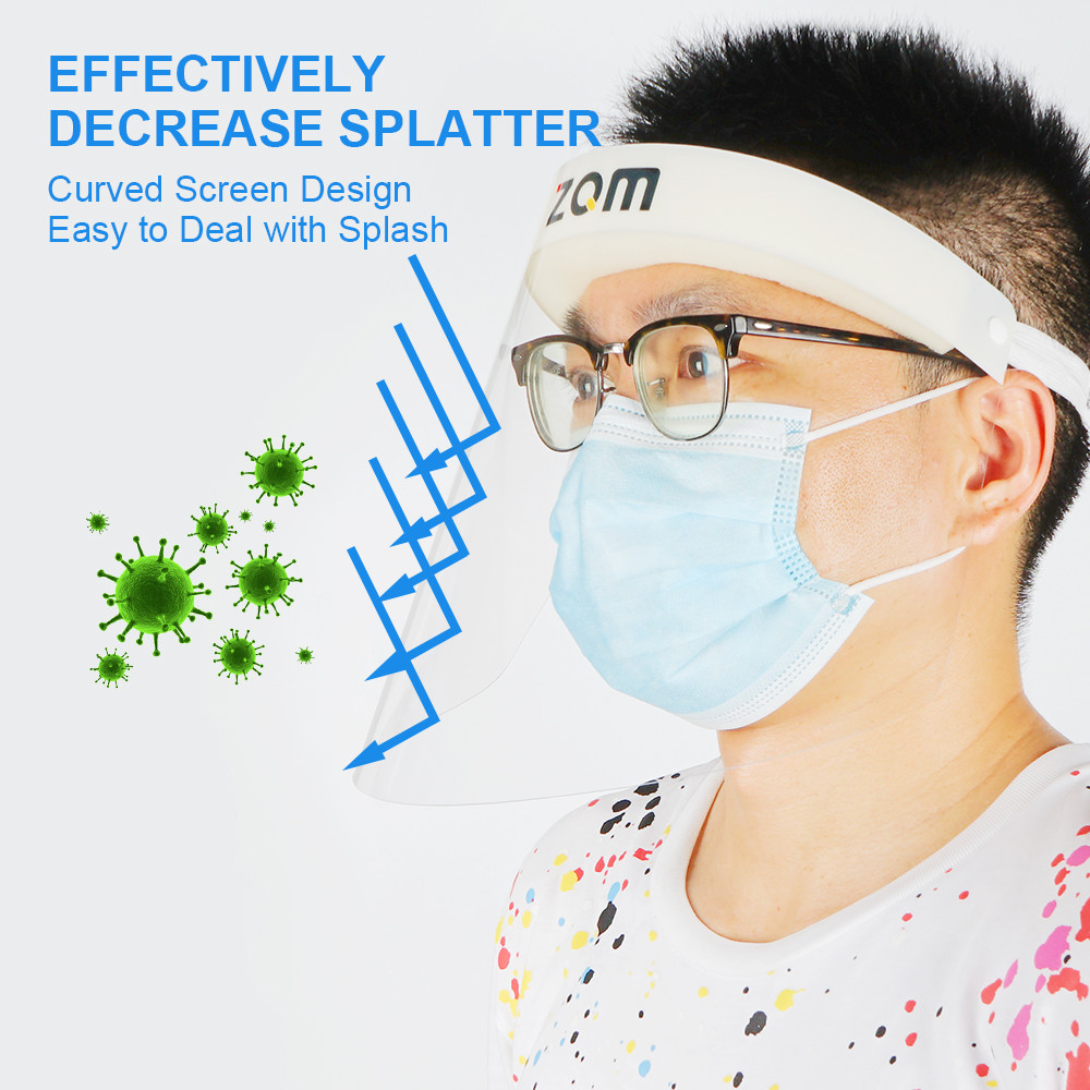 Plastic PET Production Face Mask Shield , FDA Approved Transparent Face Shield Safety