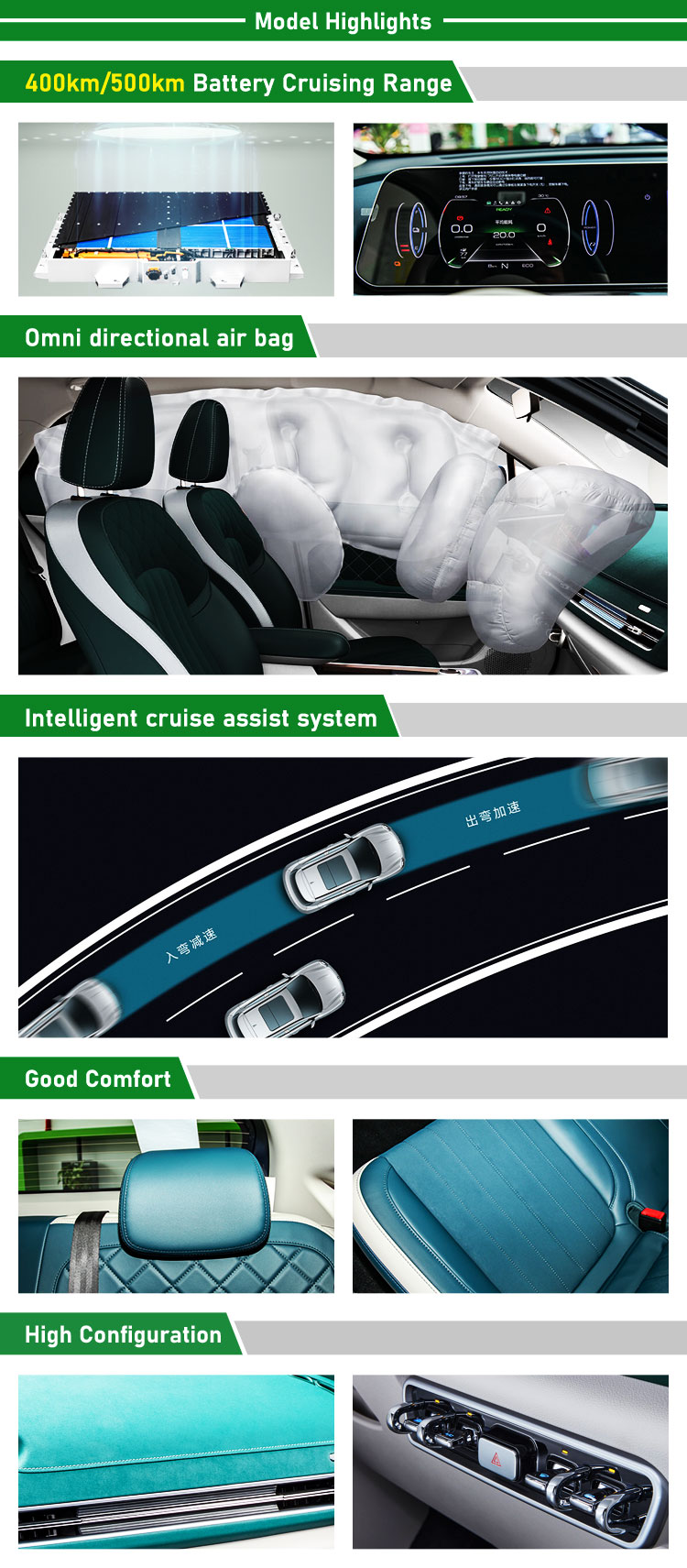 Electric Funky Good Ev Ora Cat Compact Car Unky Cat Luxury Ternary Lithium Battery Ev 2024 Mini Vehicle High Speed Energy Car