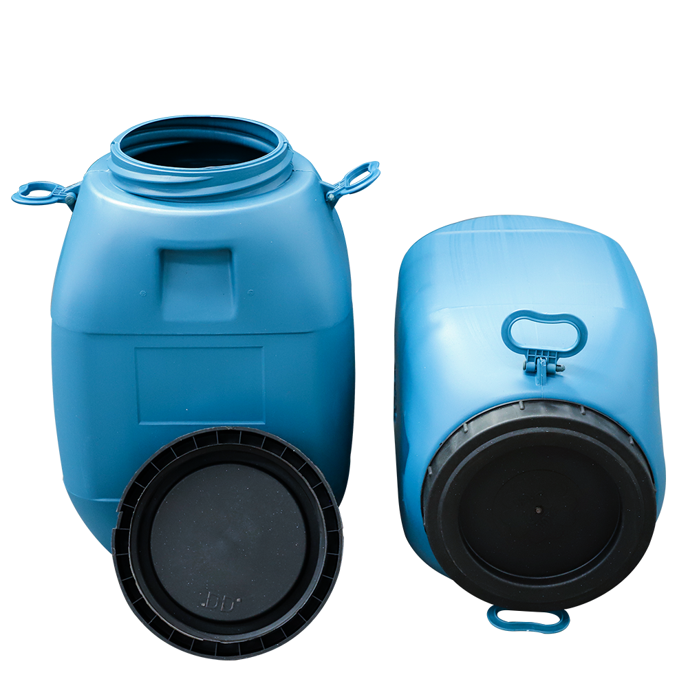 HDPE 100% 60L Blue HDPE Plastic Container Drum With Lid