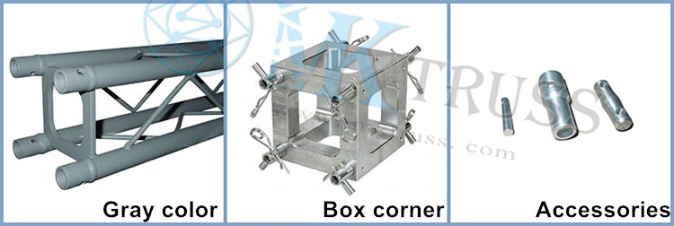 20*2mm Main Tube Square MK 100 mm Small Stage Lighting Truss for Live Performances