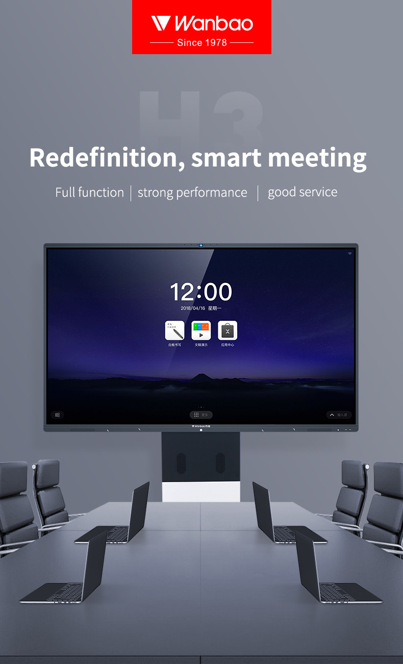 98 Inches Interactive White Board Office Meeting School Portable Smart Digital Flat Panel