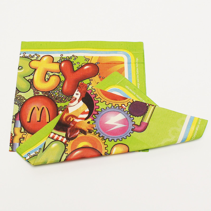2 Ply Printed Cocktail Napkins , Virgin Wood Pulp Custom Dinner Napkins Serviettes