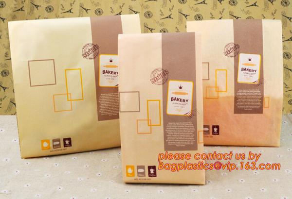 Professional Food Safe Opp Clear Window Paper Bags Offset Printing, OEM Block