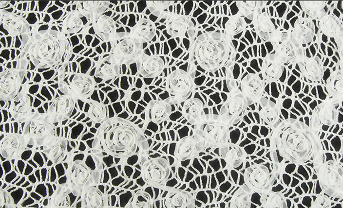 2018 Summer Newest Style Rope Embroidery Fabric 140cm wide for wedding dress