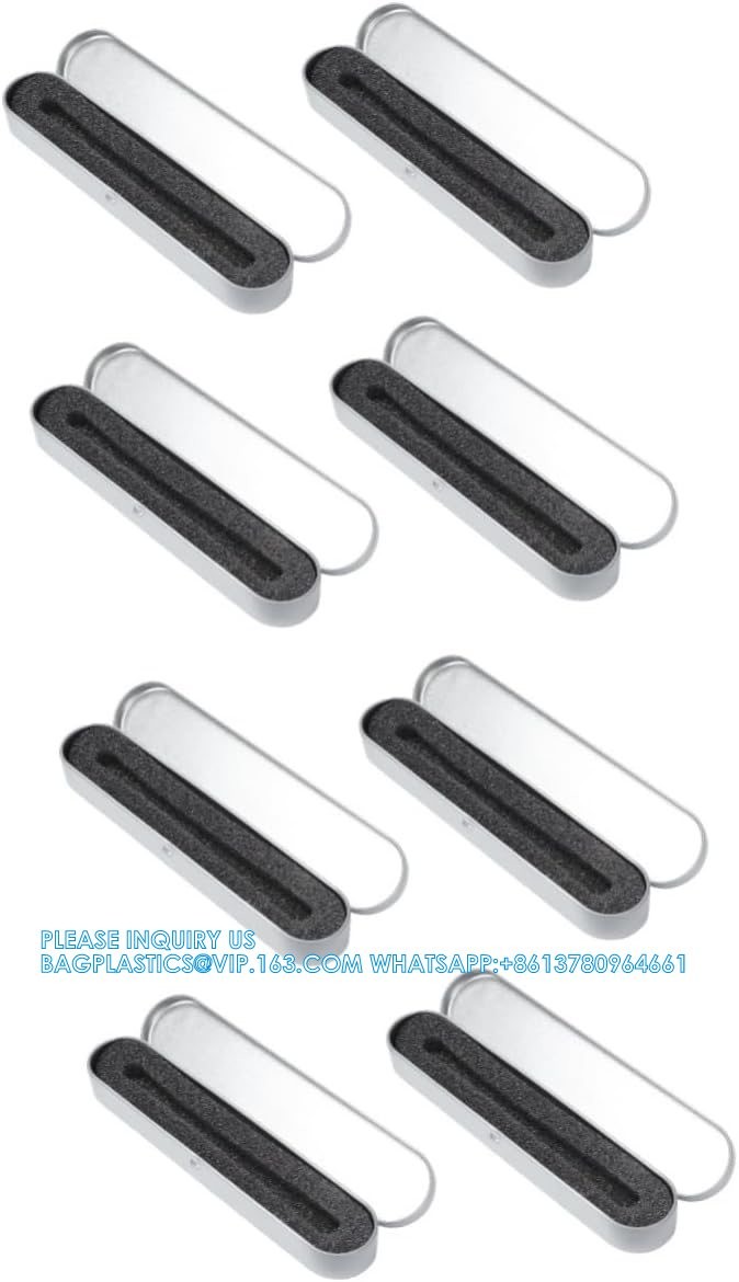 Tinplate Box Plastic Hinges Jewelry Box Hinges Metal Pencil Le Pen Pencil Jewelery Box Tin Pen Case Silver Sturdy Pen