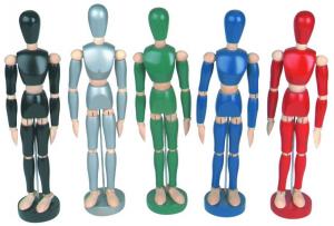 Buy cheap Life - Sized Wooden Drawing Figure Model , Colourful Flexible Poseable Art Mannequin product