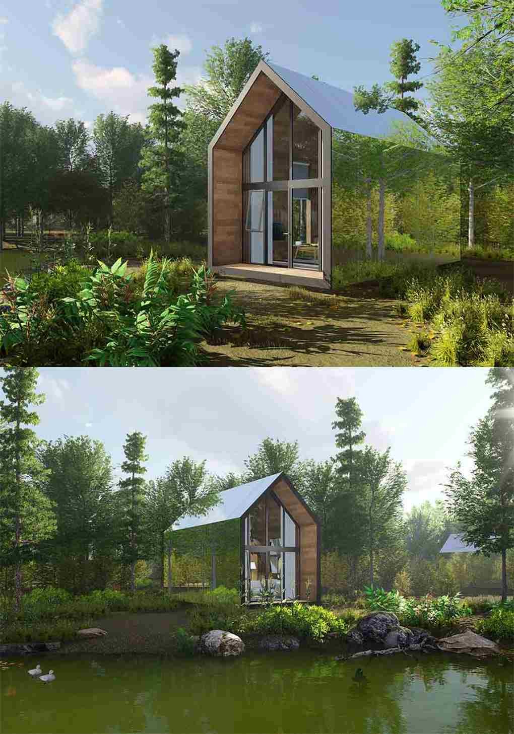 Easy / Fast Install Prefab Loft Homes Waterproof Luxury Prefabricated Houses