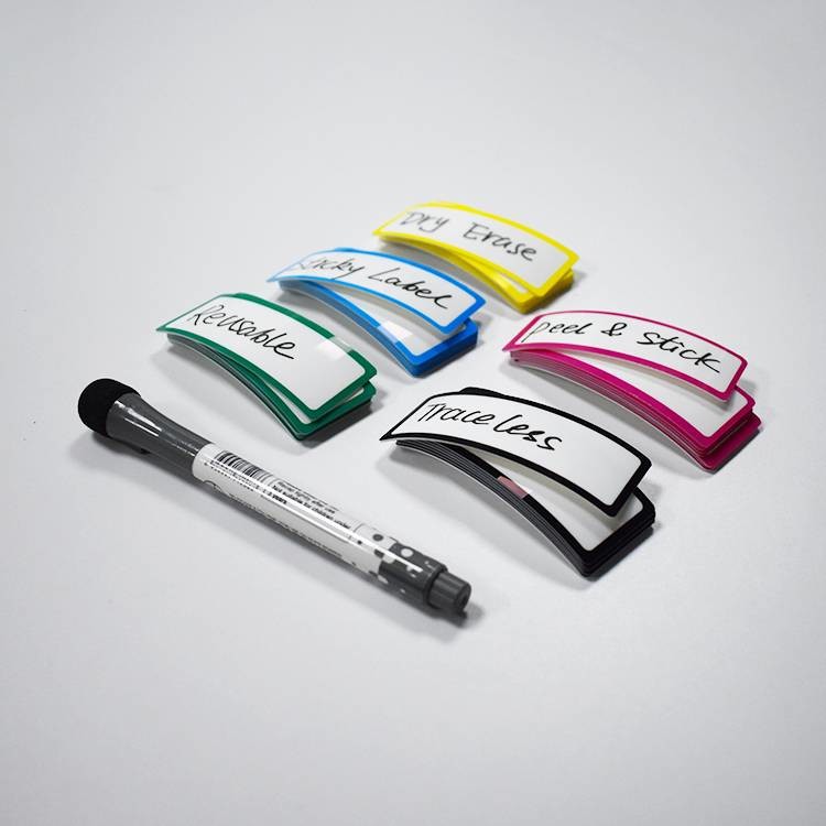 PET Film Reusable Dry Erase Adhesive Labels Waterproof SGS
