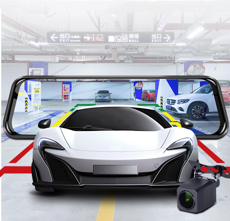 12 Inch ADAS 4G Car DVR FHD1080P Rearview Mirror Car Recorder 32GB GPS Navigation