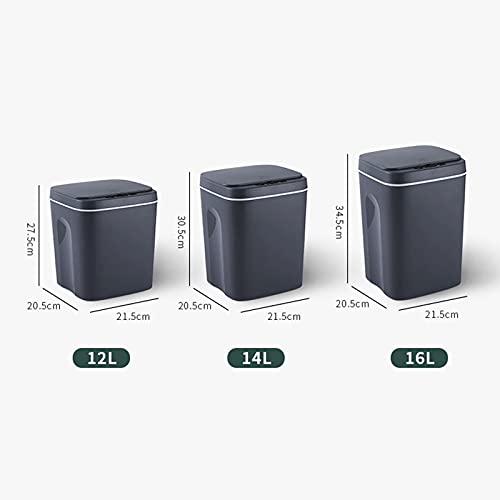14L Slim Smart Sensor Trash Can Electric Automatic Plastic Garbage Bin Office Kitchen Home Rubbish Dustbin