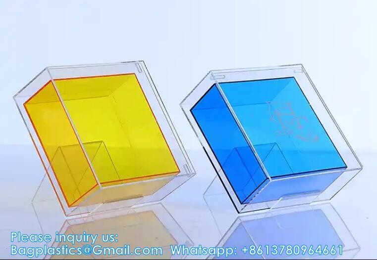 Wholesale Color Acrylic Transparent Box Double Layer Plexiglass Storage Box Bridesmaid Accompanied Gift Box