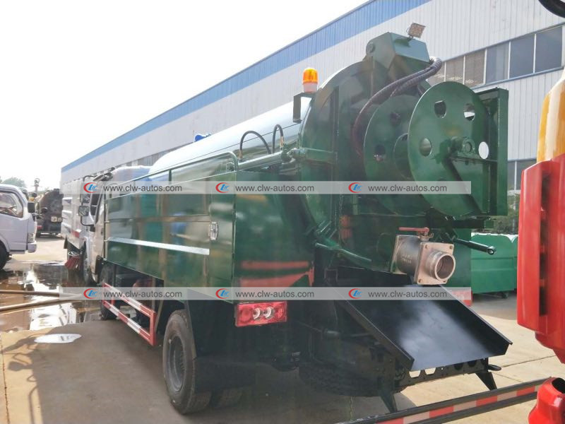 Forland 5,000Liters Sewage Tank 2,000Liters Water Tank High Pressure Cleaning Sewage Suction Truck