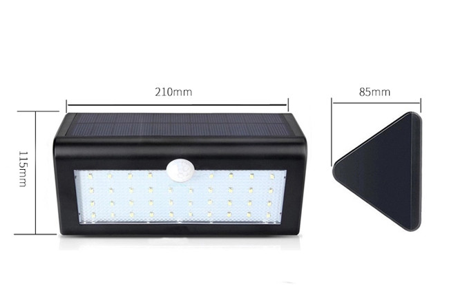 120 Degree Solar Panel Outdoor Lights , 2700K - 6500K Solar Powered Wall Light
