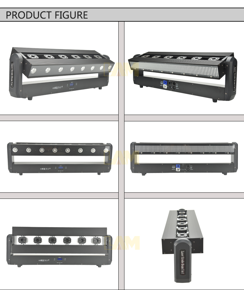 7800K 6 Head Laser Bar Indoor Work Light 200W IP20 AC110-240V