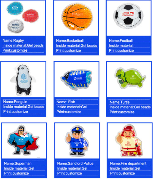 Colorful Custom Ice Packs Flexible Gel Ice Pack Hot / Cold Packs For Wisdom Teeth