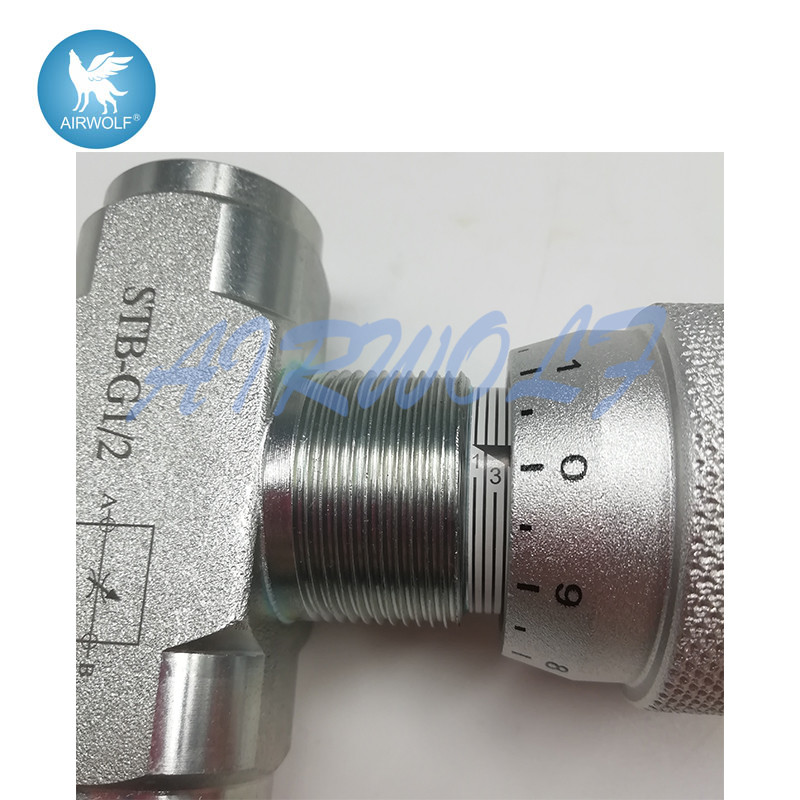 PN40 Carbon Steel Bidirectional hydraulic flow restrictor valve STB-G1/2