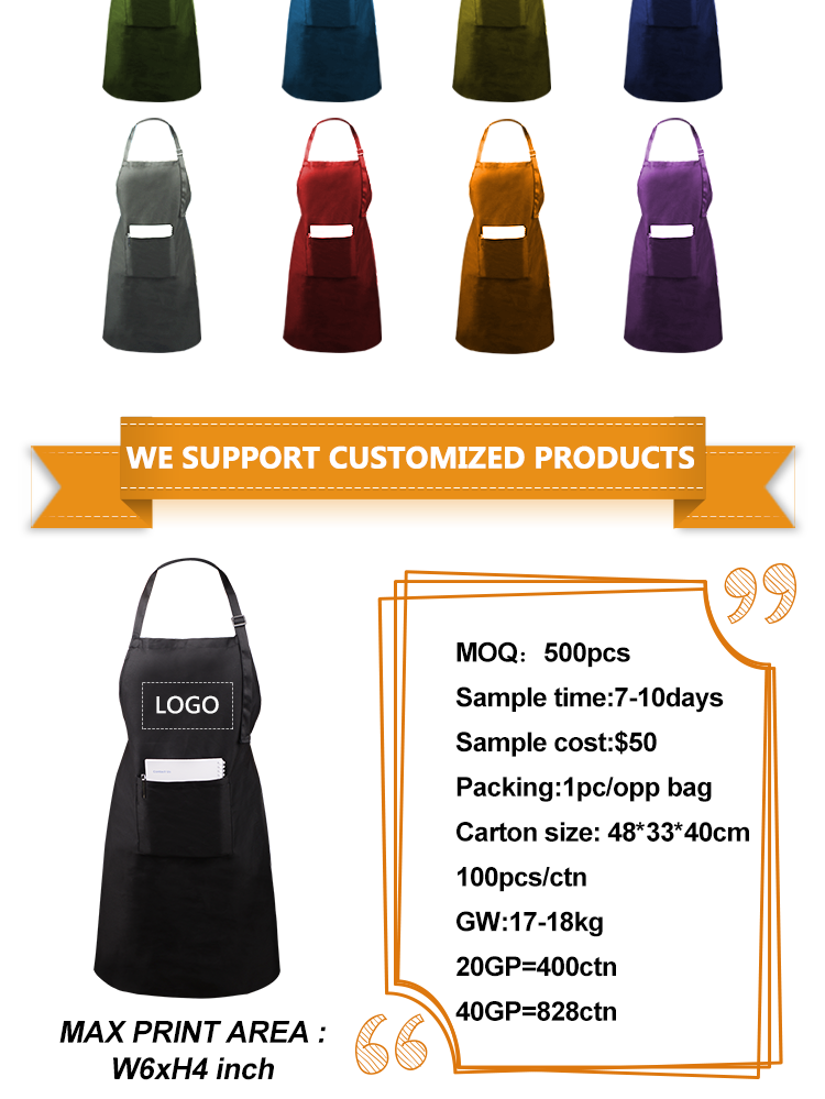 Lightweight Cloth Heat Resistant Apron Promotion Beautiful For Cooking Sedex Audit