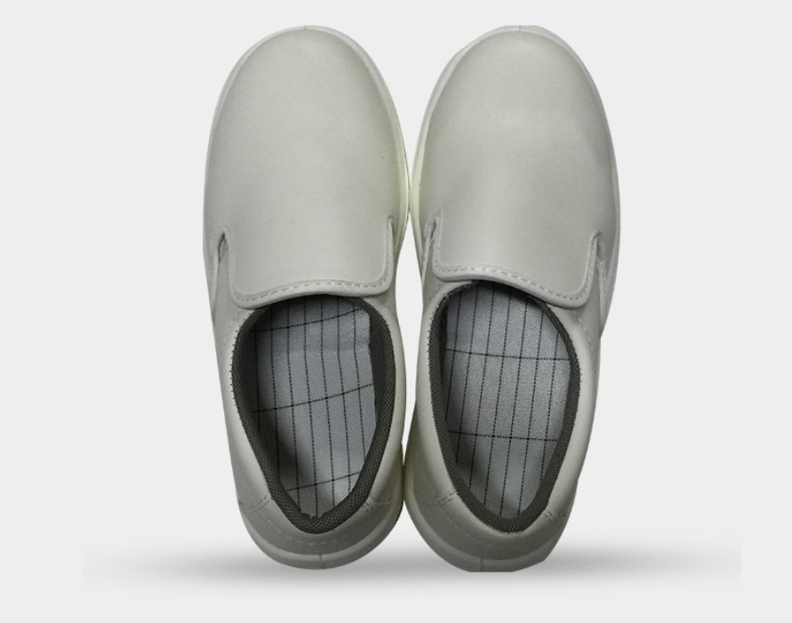 Anti Static Safety Shoes Low Top White Steel Toe Anti Smash And Anti Puncture