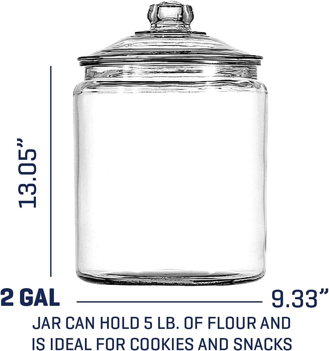 Glass Cookie Jars Labels Marker Gallon Canister Sets For Kitchen Counter With Airtight Lids, Sugar Packet Holder
