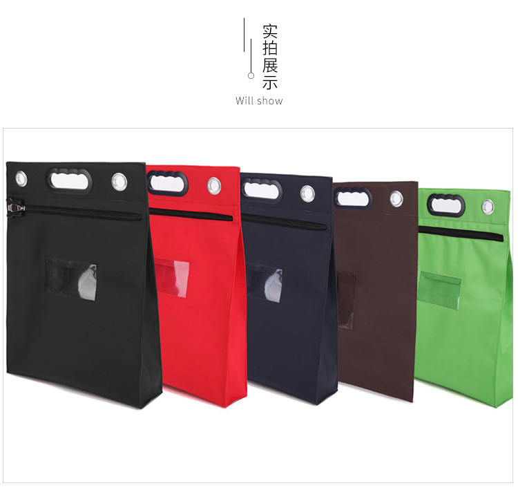 CROSS BORDER SOLID COLOR OXFORD CLOTH TICKET DOCUMENT BAG DOCUMENT BAG TICKET BAG DELIVERY BAG VOUCHER BAG A4 PAPER BAG