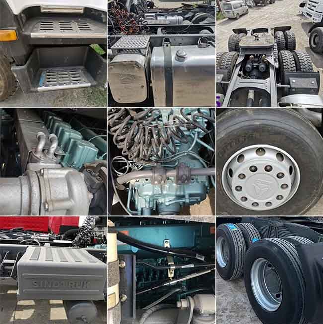 Green 2018 Year Used Howo N7 Tractor 8000kg Diesel Tractor Trailer Head