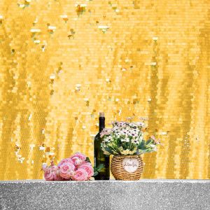 Custom-Made Double Sided Sublimation Reversible Gold Mermaid Printed Sequin