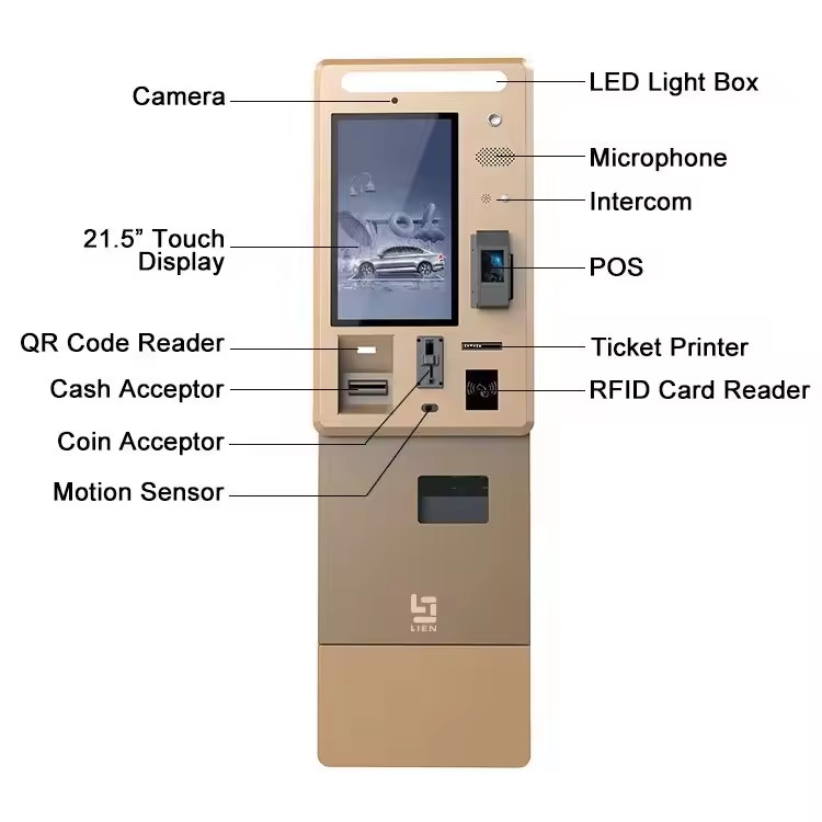 Stainless Steel Material Public Parking Lot System Self Service Kiosk For Outdoor Use