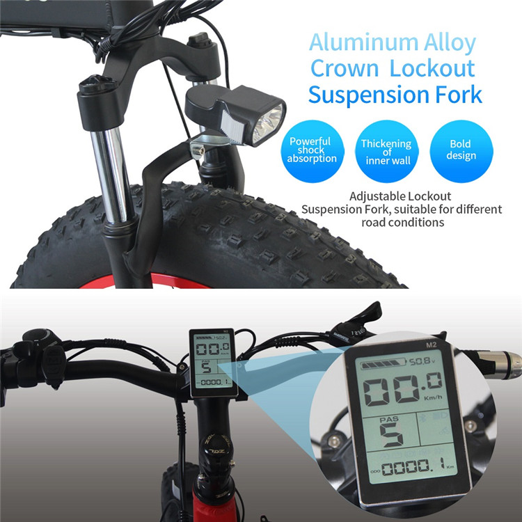 Brushless Geared Folding Fat Tire Electric Bike 750 Watt , OEM Folding Fat Ebike