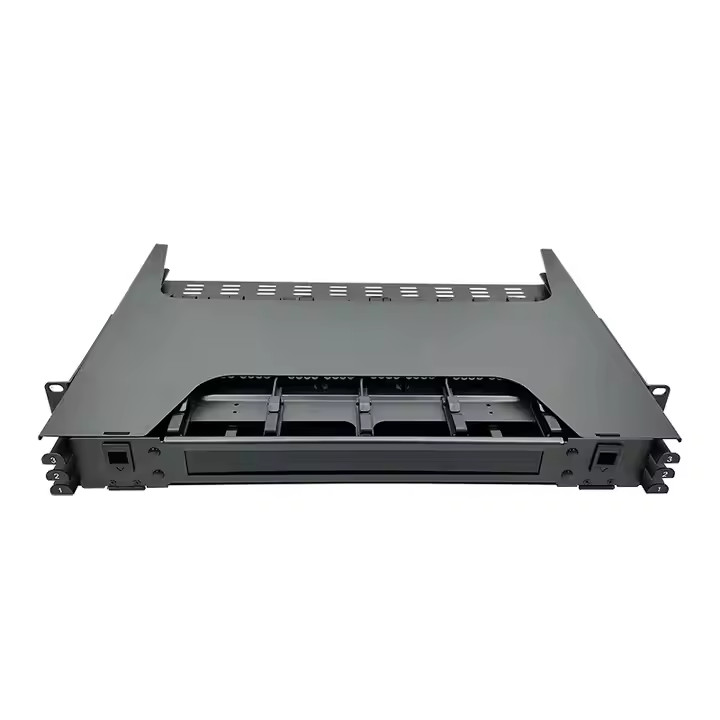 19 Inch 1U Sliding144 Port MPO/MTP Patch Panel with 8/12 Fiber Cassettes Multimode OM4