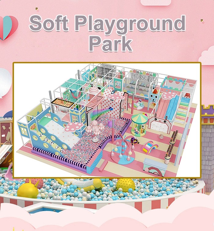 Amusement Play Gym Jungle Theme Soft Playground Equipment Customize Size
