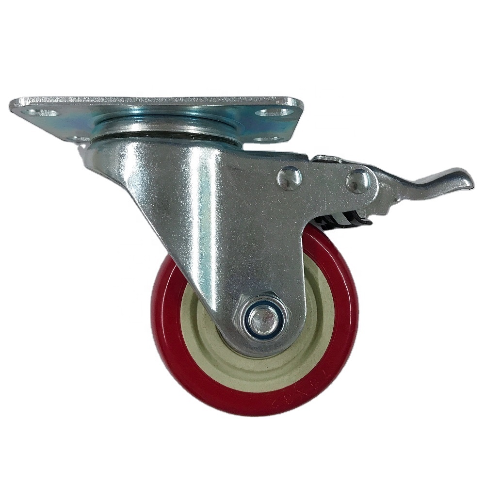 DY77 6 Inch Industrial Iron Swivel Caster Wheels Heavy Duty Running