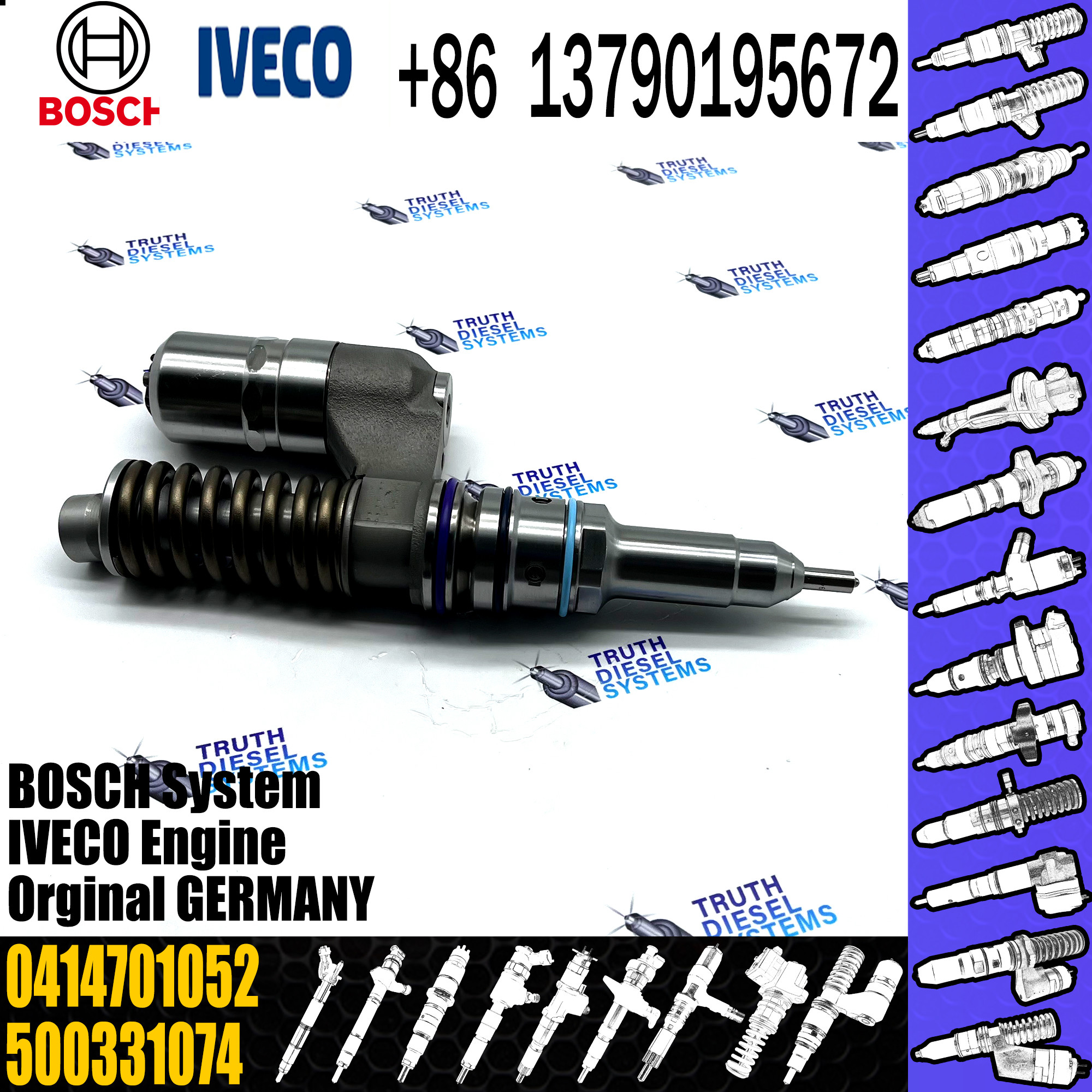BOSCH injetor 0414701052 0414701013 Diesel fuel Unit pump assembly 2995480 42562791 2998526 for IVECO Fiat engine