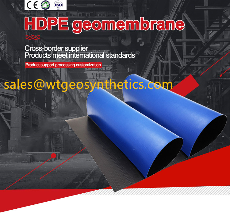 Offers 2mm HDPE Geomembrane with ASTM GRI-GM13 Standard and Online Technical Support