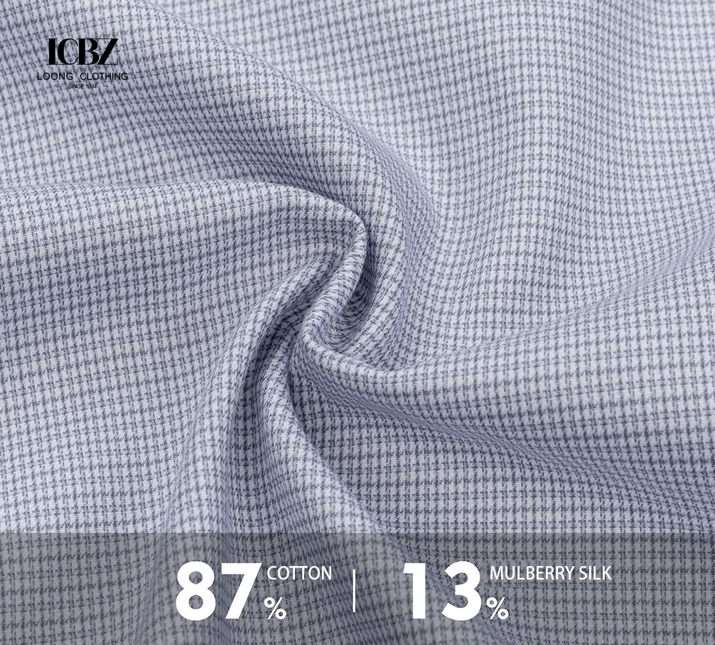 Knitted Weaving Method Men's Gothic Office Wear Rayon Polyester Dress Shirts Dress Pant Shirt
