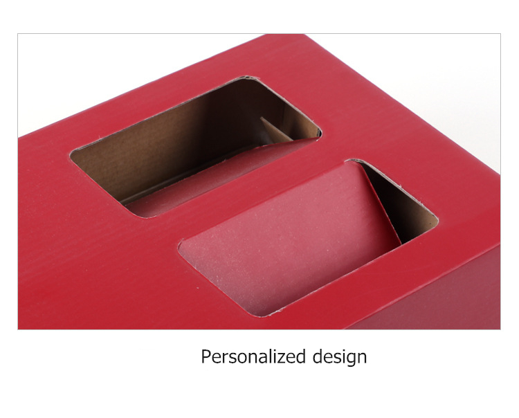 Printable Wine Corrugated Gift Box Antiwear Multipurpose Practical