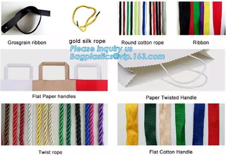 Laudry kraft bags, clothes bags, pack Recycled brown kraft paper bag twisted handles shopping packaging kraft paper bag