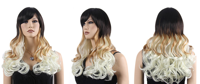 Tangle Free Whole Lace Synthetic Wigs For Women Natural Curly