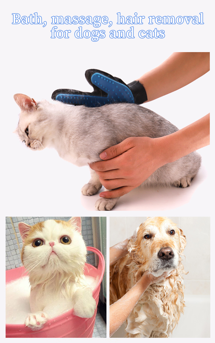 Small Middle Large Pet Hair Remover Mitt Deshedding Dog Grooming Gloves For Bathing