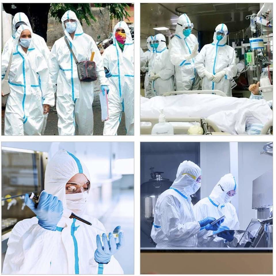 Ppekit Disposable Safety Coveralls Disposable Protection Chemical Protective Microporous Non-Woven Coverall OEM