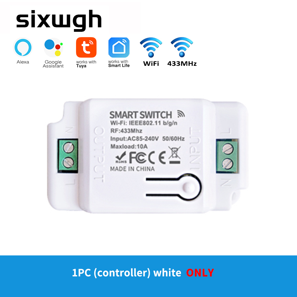 SIXWGH Tuya Wifi Connected Light Switch Home Automation Touch Wall Switch Controller