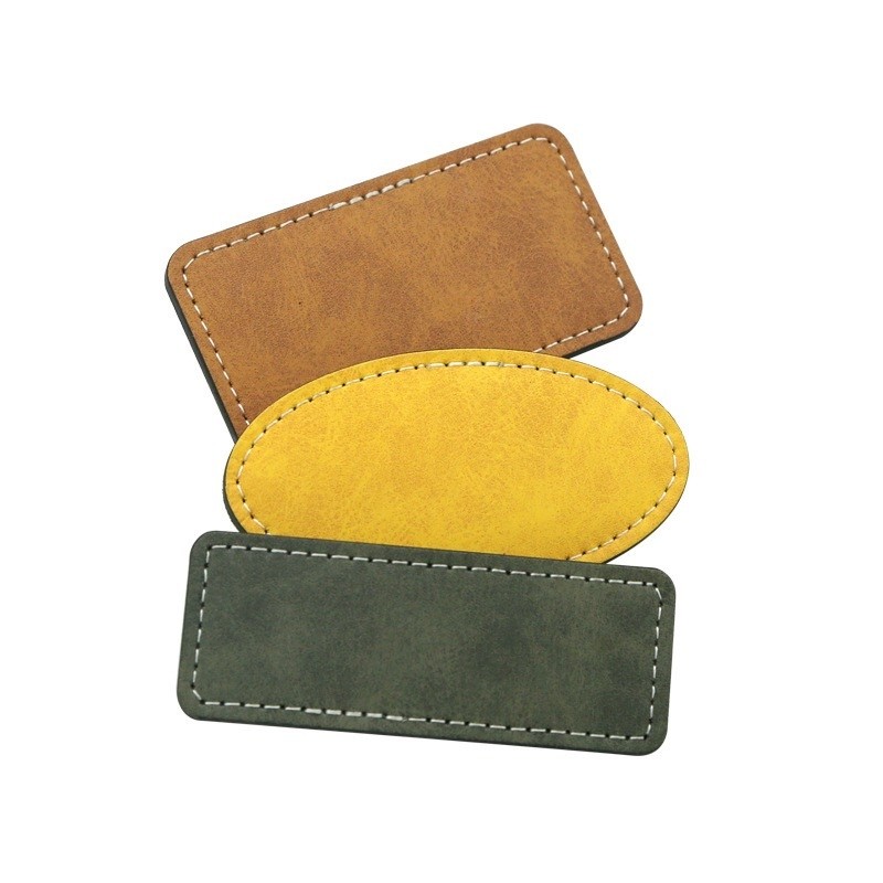 Blank Sublimation Leather Badge Name Tag For Sublimation Heat Transfer Printing