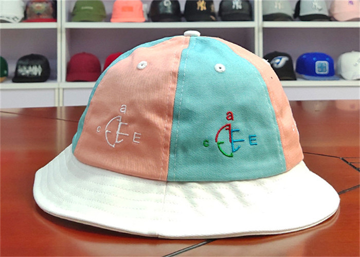 ACE Women Men Girls Boys Custom Embroidery Logo Stagger Color Bucket Fishing Fisherman Cap Hat