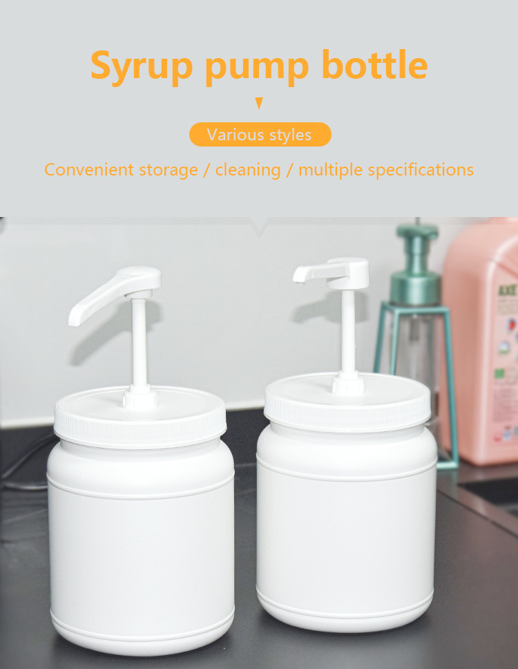 Food Grade 5ml 8ml 10ml Condiment Pump Dispenser 1700ml HDPE Container