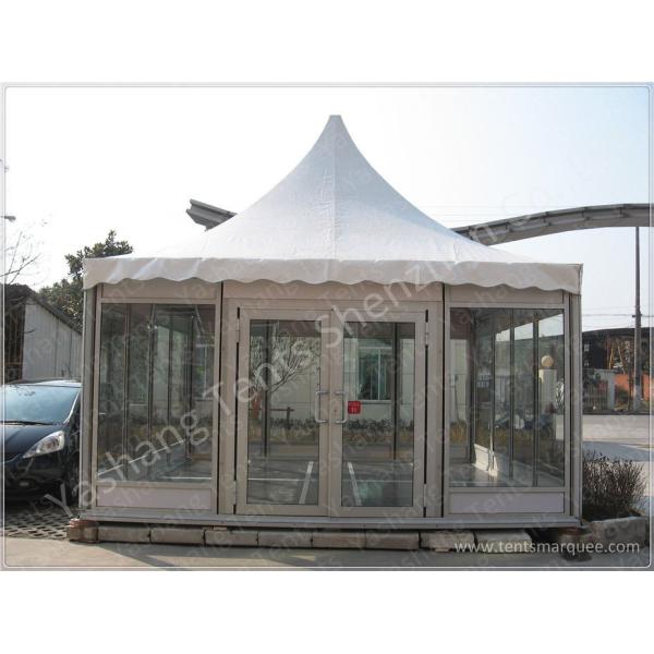 Color Stripe Top Cover Durable High Peak Pole Tent , High Peak Tent Rentals