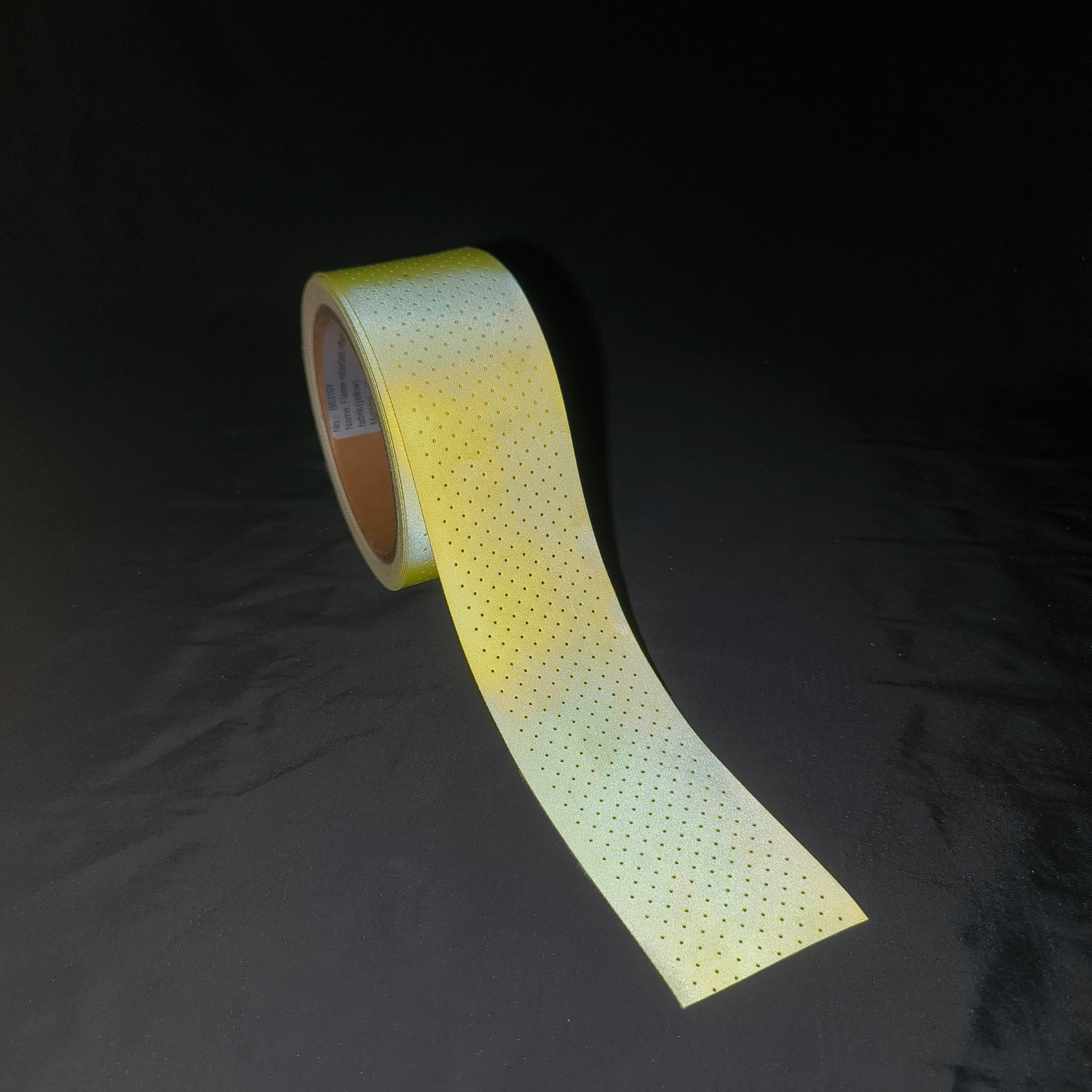 Perforated Flame Retardant Reflective Tape High Visibility Silver For Clothing Firefighter Suits